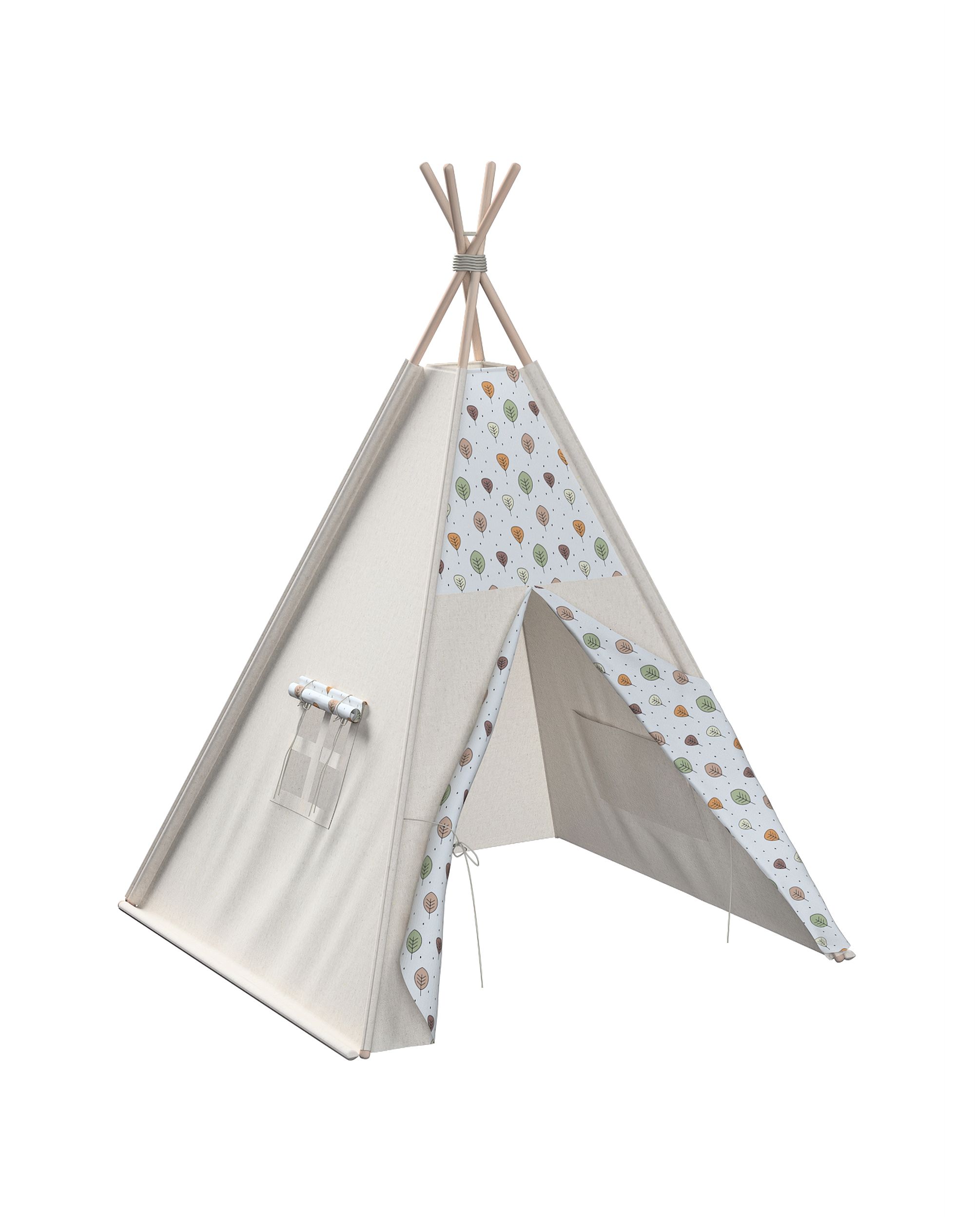 Tepee spalva ruda audinys raštuotas 