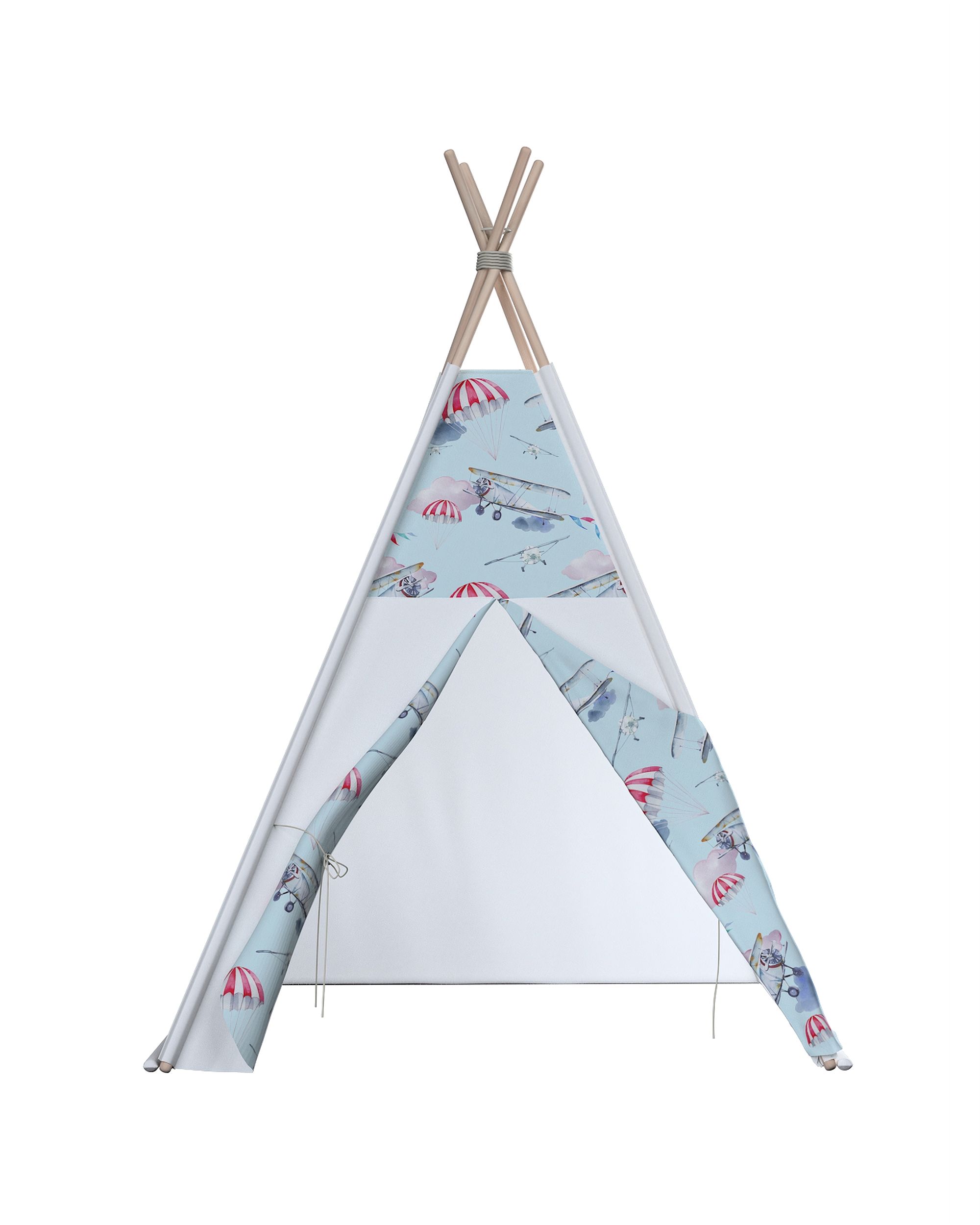 Tepee spalva mėlyna audinys raštuotas  (hover)