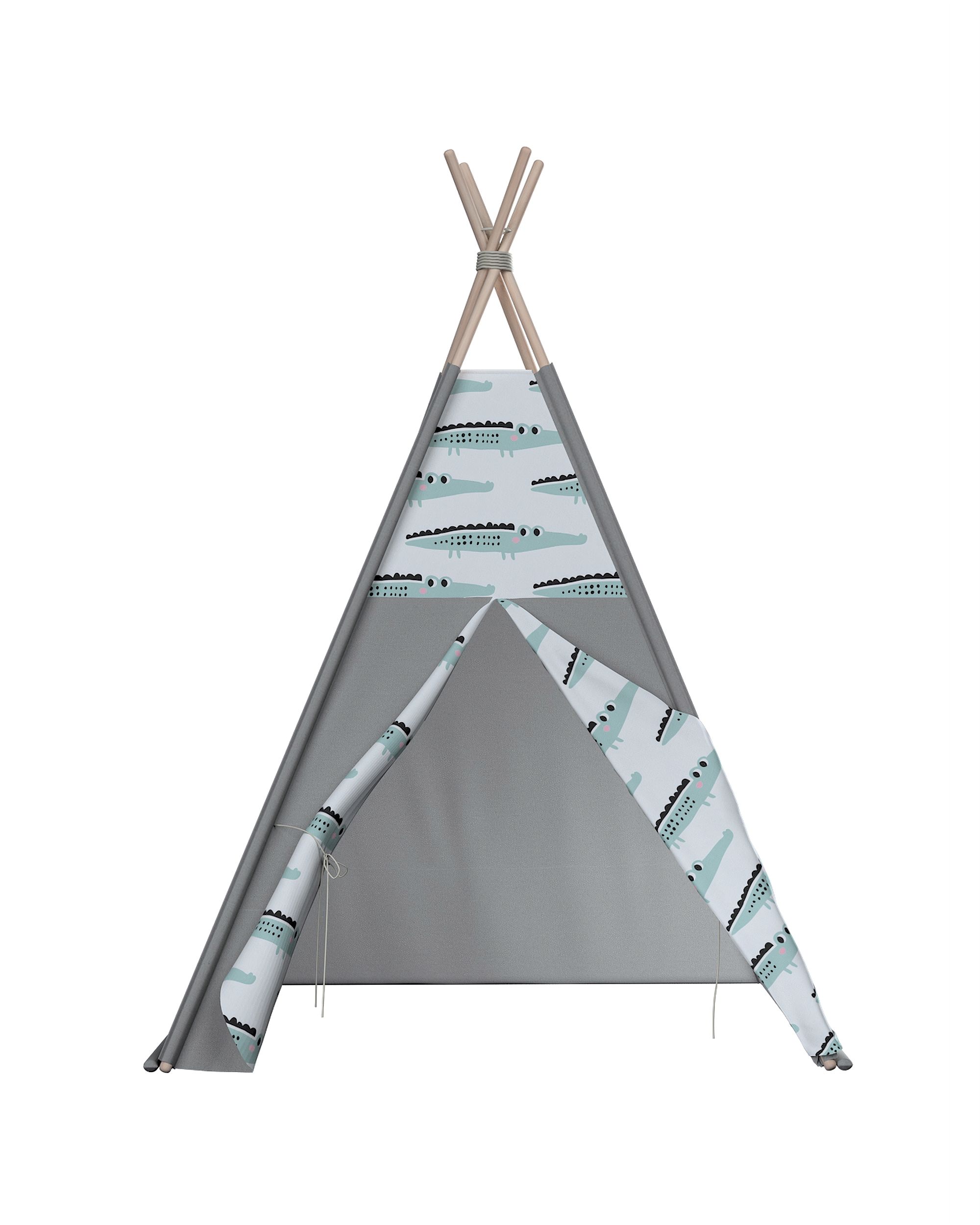 Tepee spalva žalia audinys raštuotas  (hover)