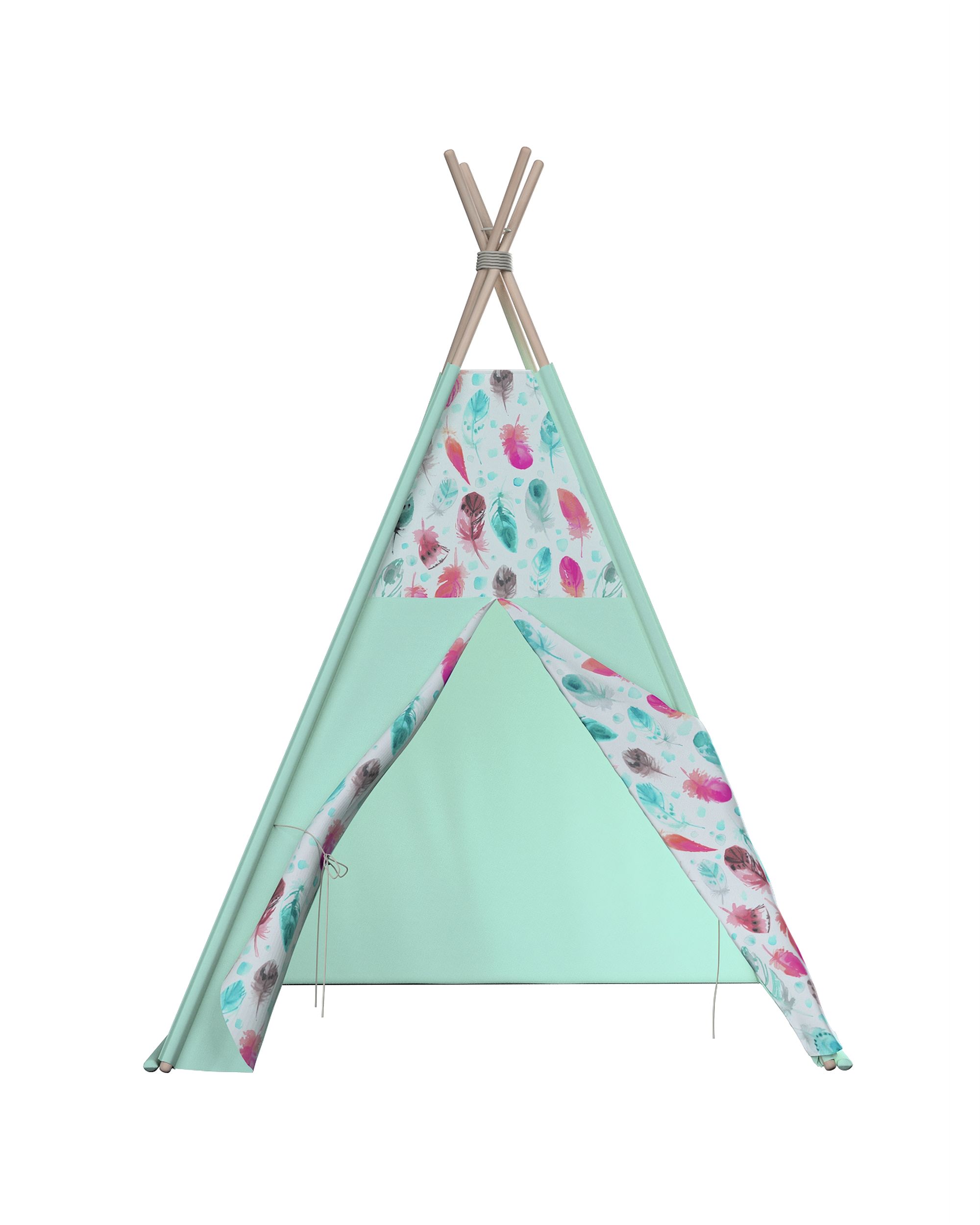 Tepee spalva mėlyna audinys raštuotas  (hover)