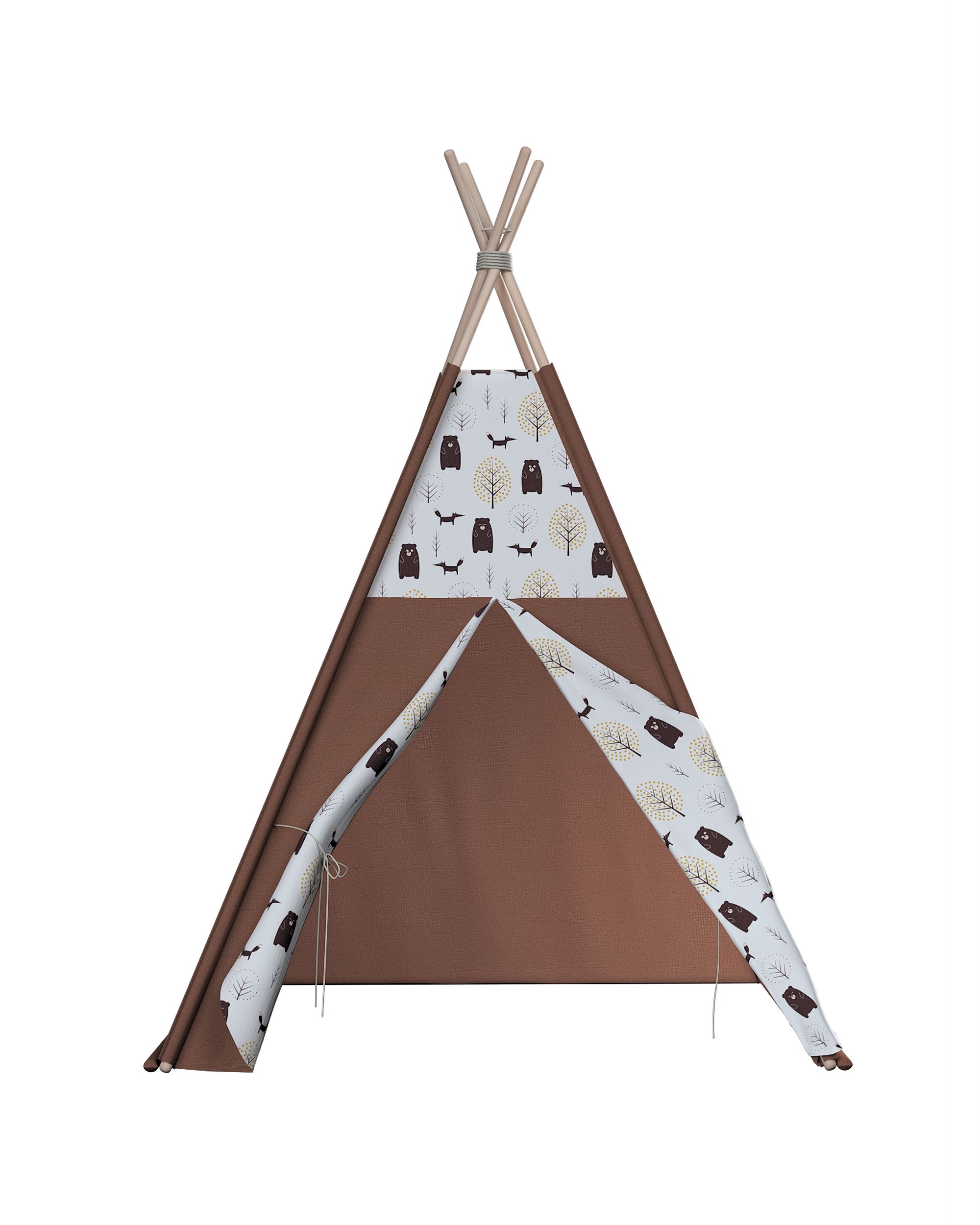 Tepee spalva ruda audinys raštuotas  (hover)