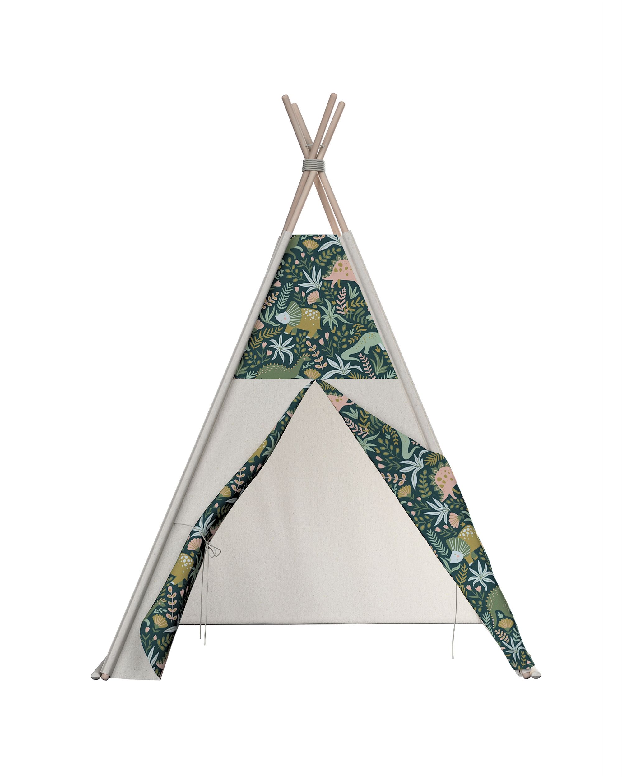 Tepee spalva žalia audinys raštuotas  (hover)