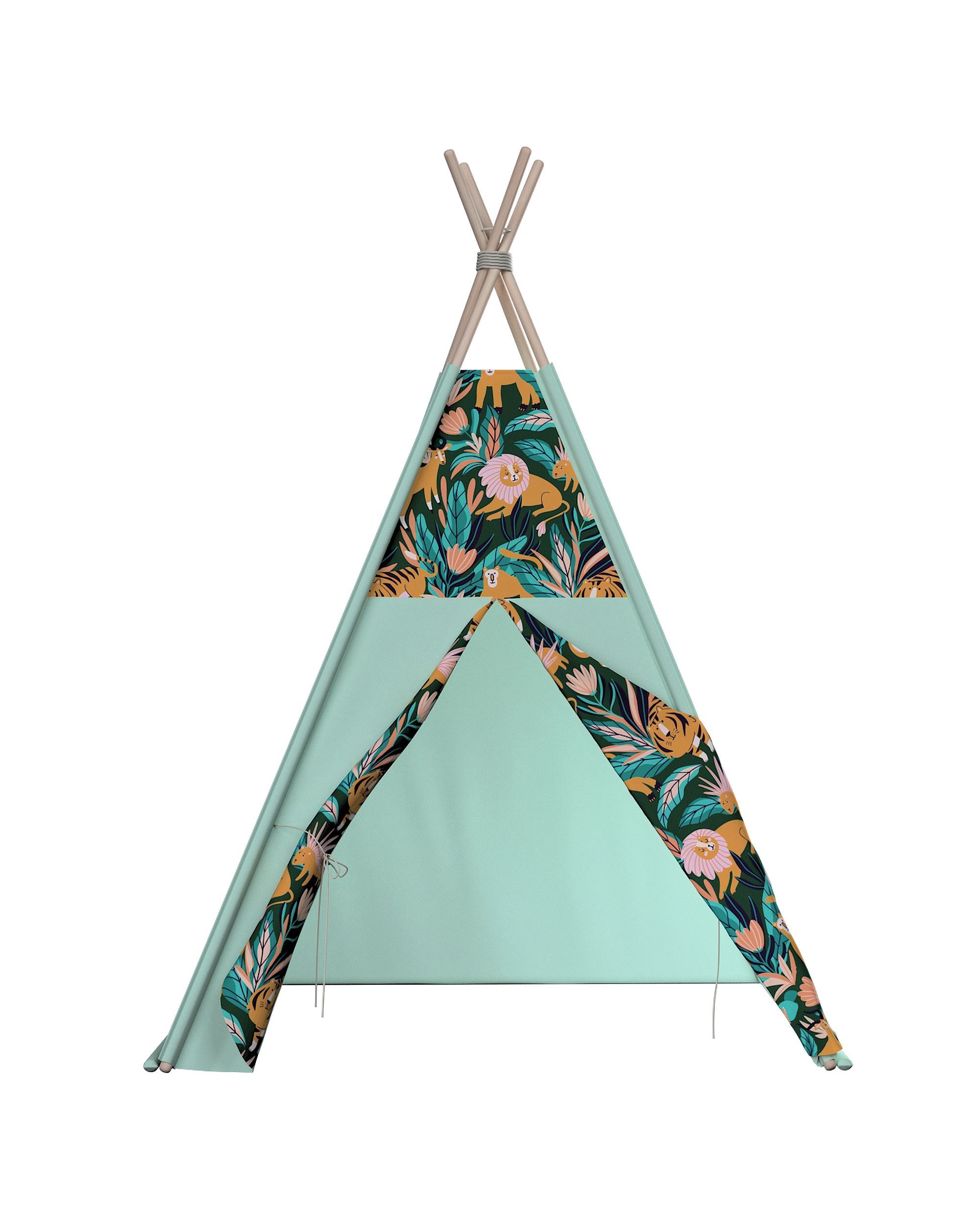 Tepee spalva oranžinė audinys raštuotas  (hover)