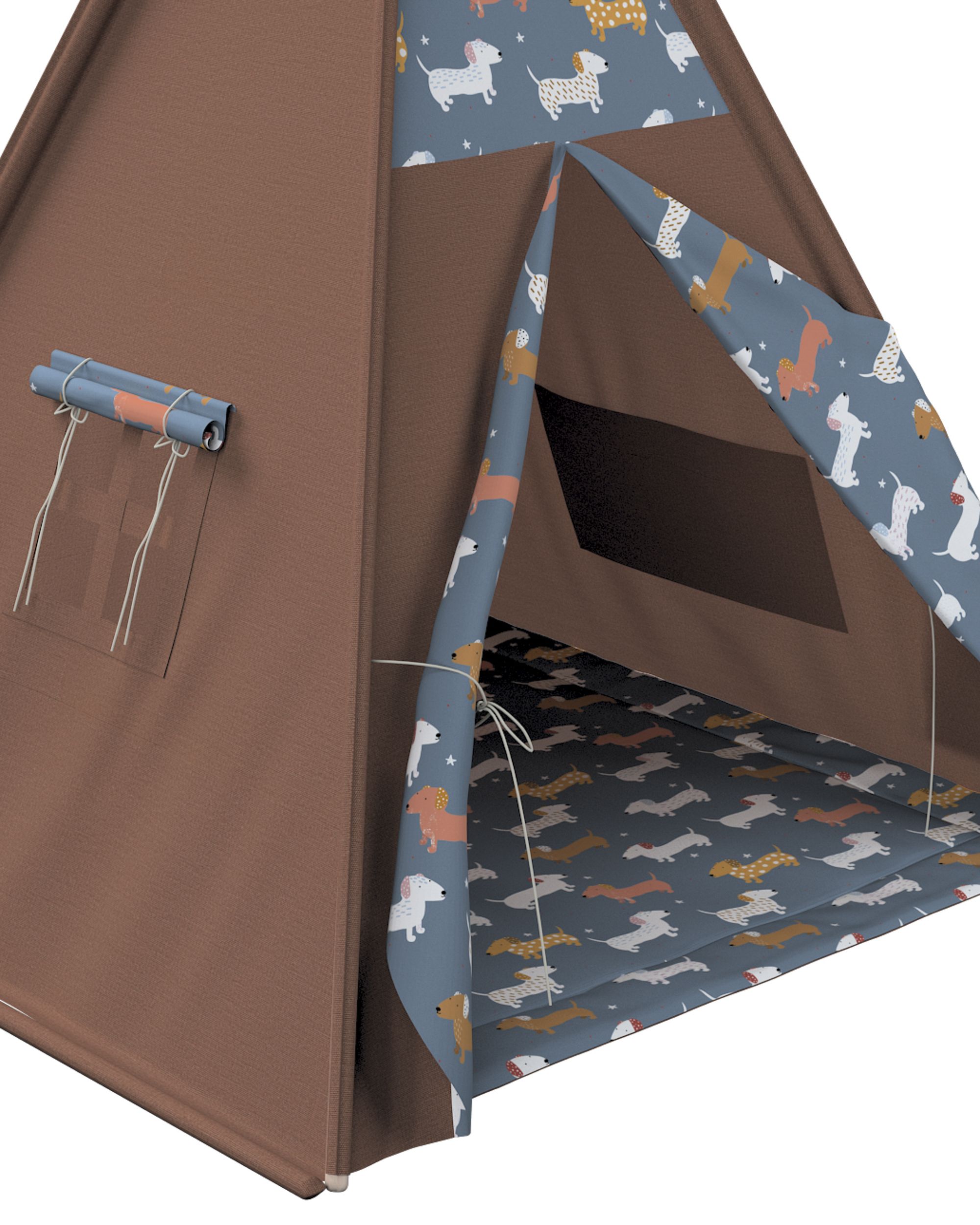 Tepee kilimėlis spalva mėlyna audinys raštuotas  (hover)