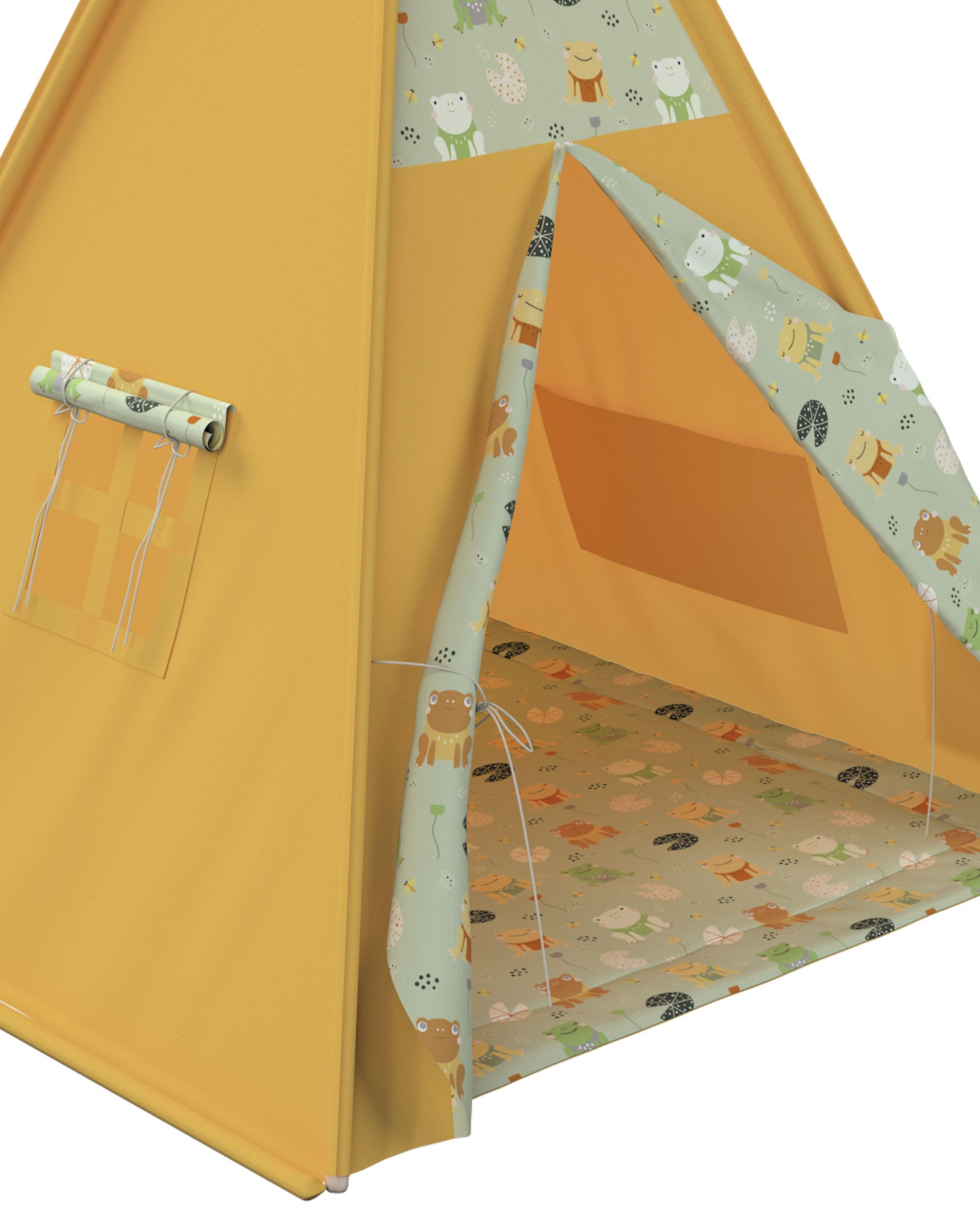 Tepee kilimėlis spalva žalia audinys raštuotas  (hover)