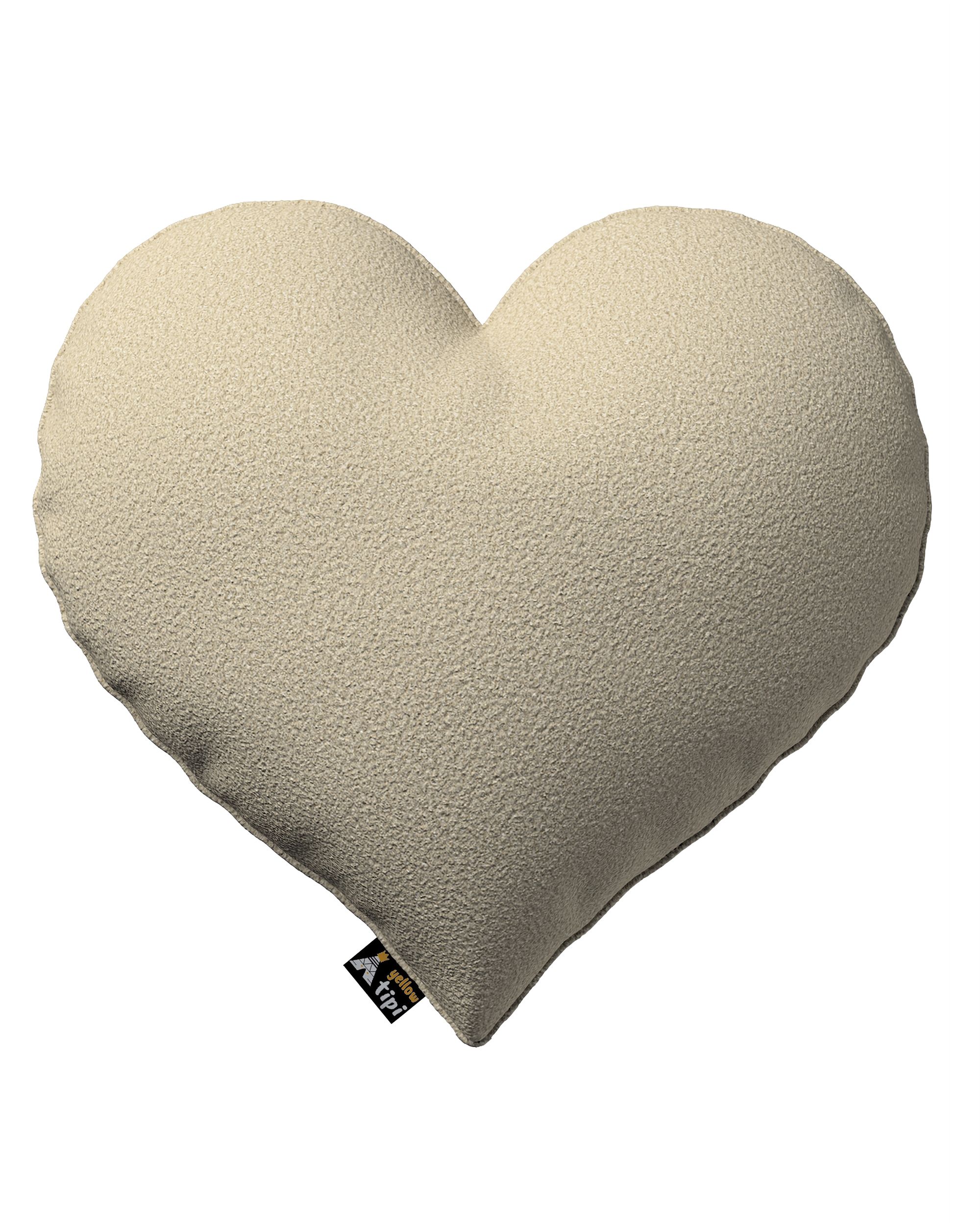 Heart of Love pagalvėlė spalva smėlio audinys su struktūra