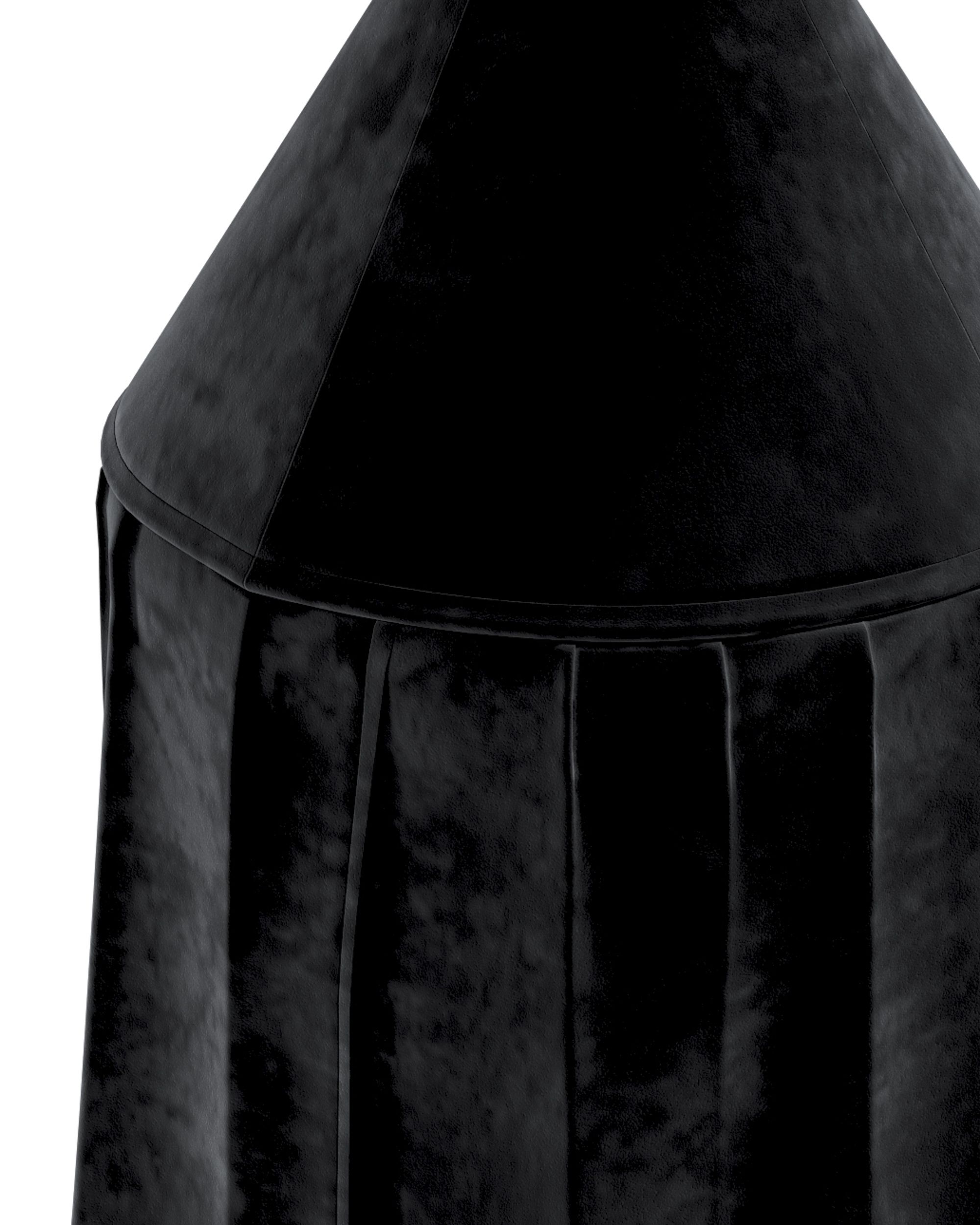 Pakabinama palapinė spalva juoda audinys blizgus, velvetinis/aksominis (hover)
