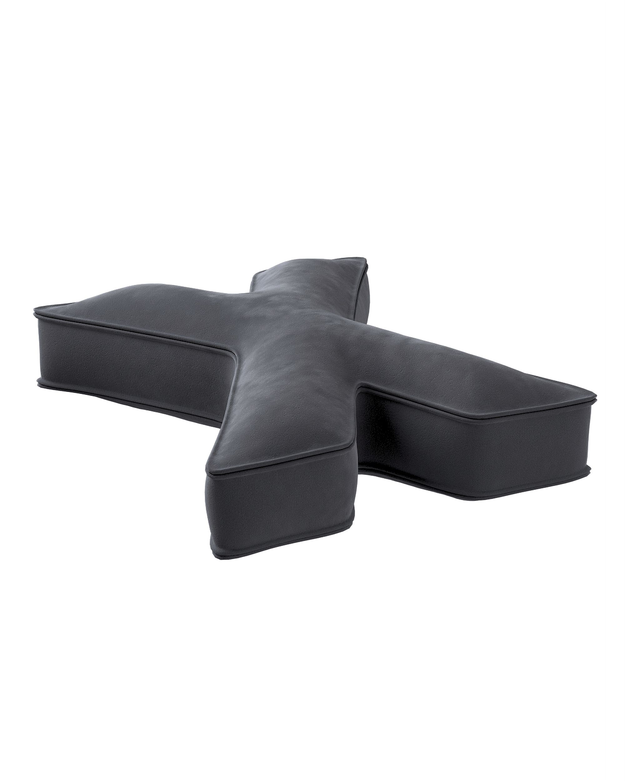 Raidė pagalvėlė X spalva pilka audinys blizgus, velvetinis/aksominis (hover)