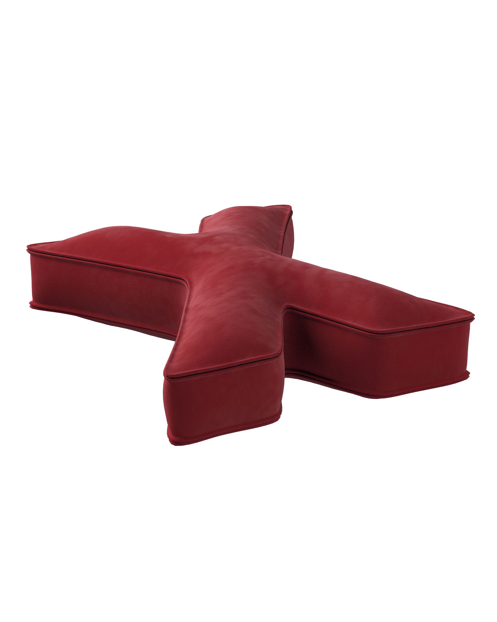 Raidė pagalvėlė X spalva raudona audinys blizgus, velvetinis/aksominis (hover)