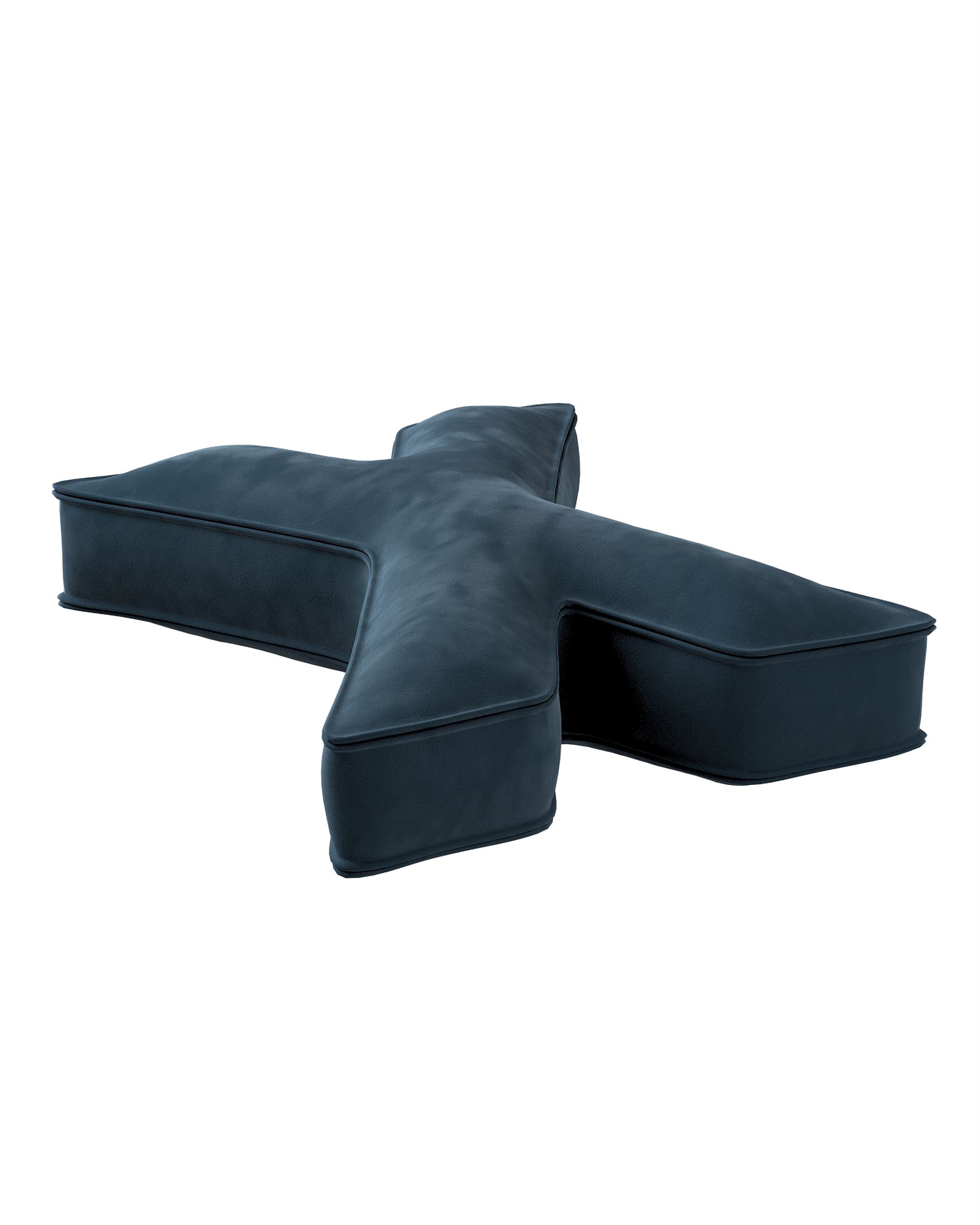 Raidė pagalvėlė X spalva mėlyna audinys blizgus, velvetinis/aksominis (hover)