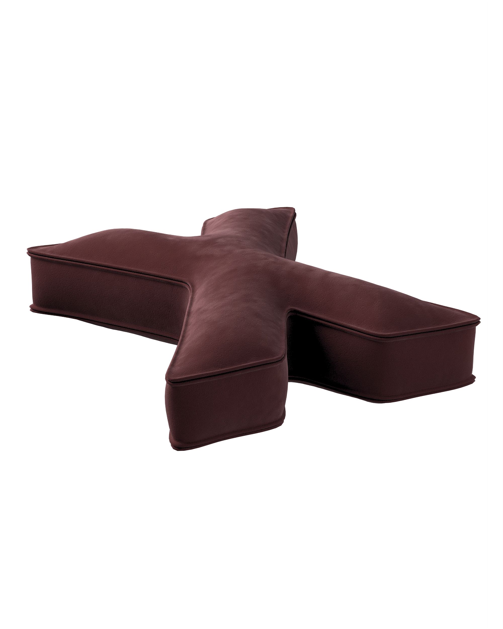 Raidė pagalvėlė X spalva raudona audinys blizgus, velvetinis/aksominis (hover)