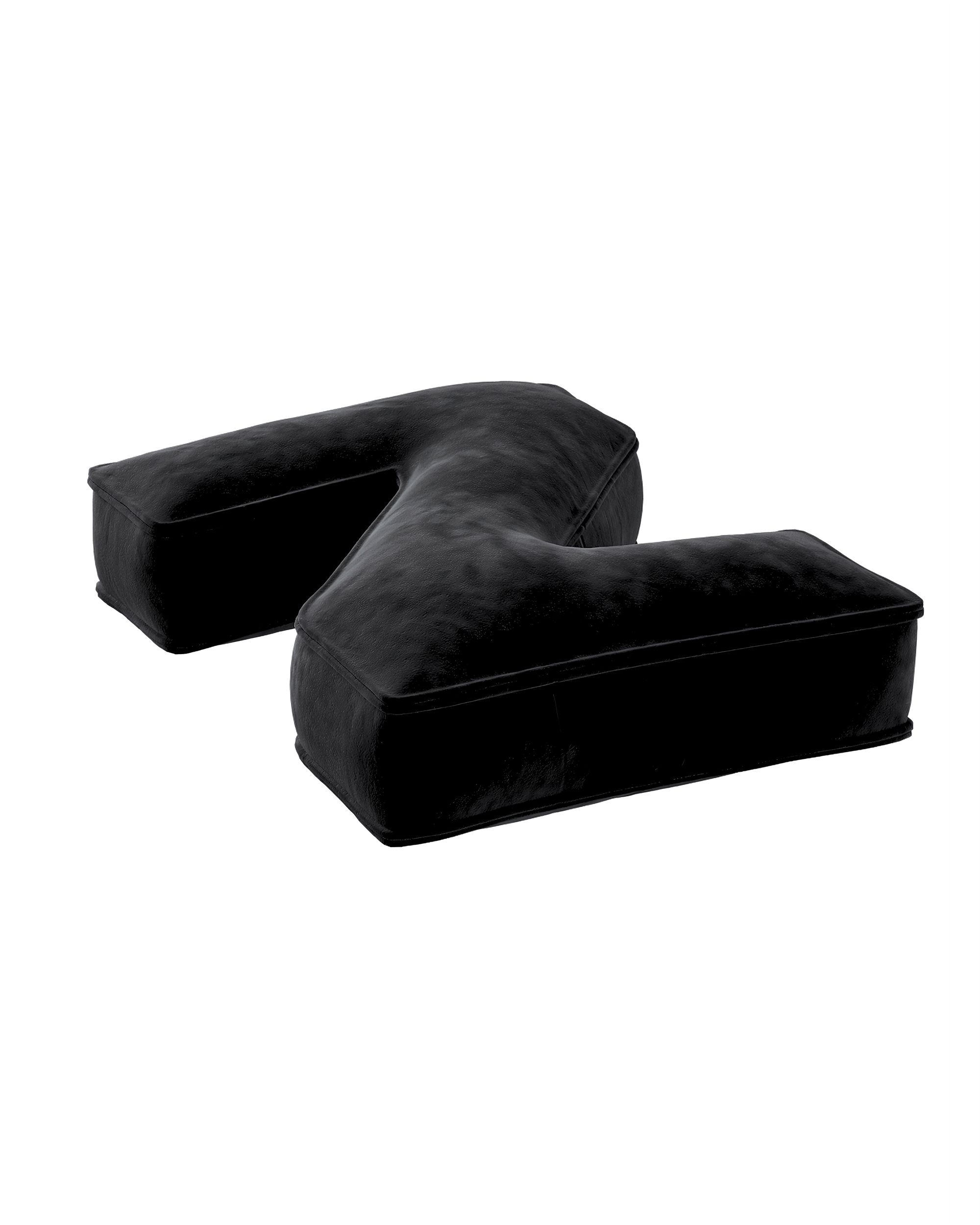 Raidė pagalvėlė Z spalva juoda audinys blizgus, velvetinis/aksominis (hover)