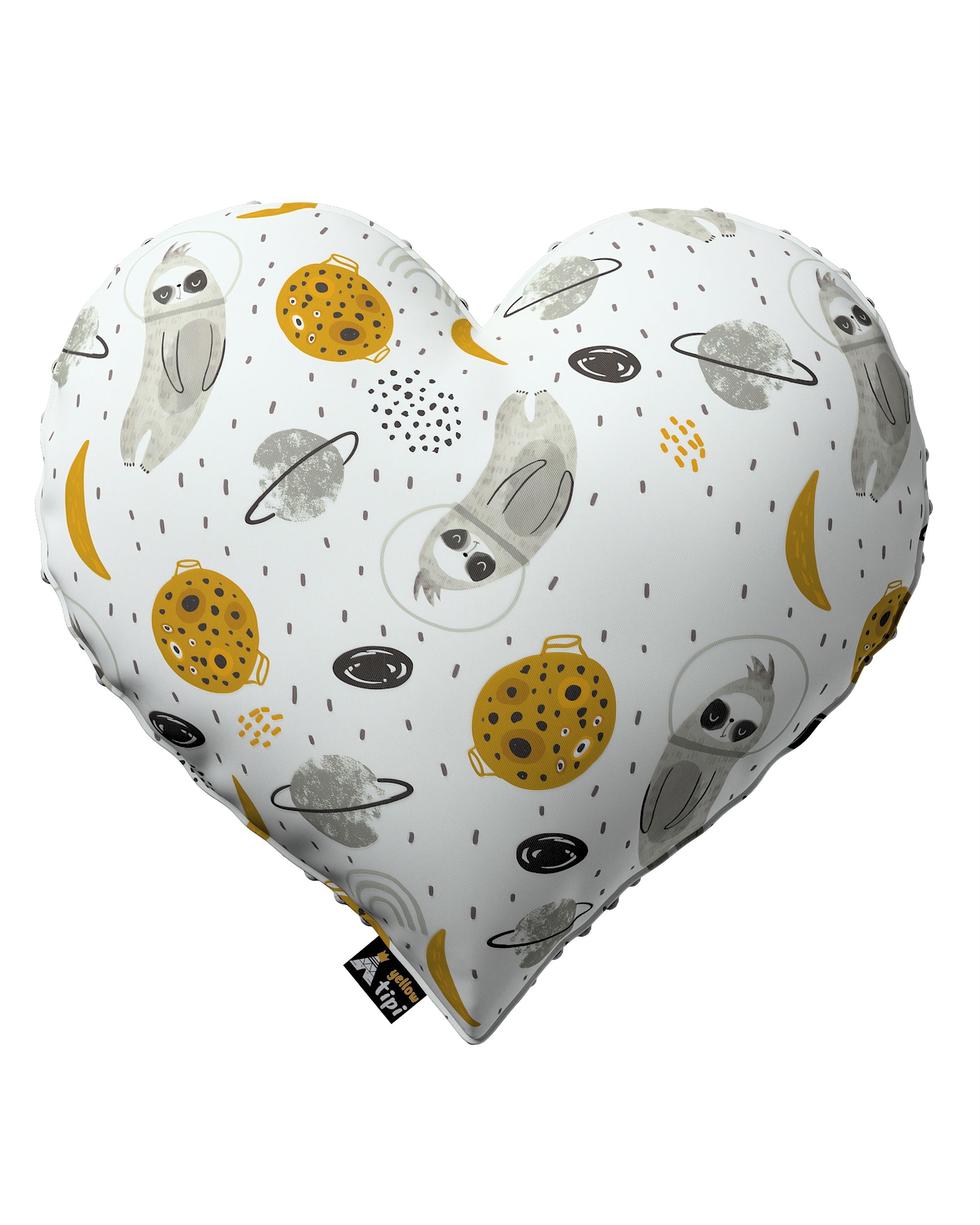 Heart of Love pagalvėlė spalva balta audinys raštuotas 