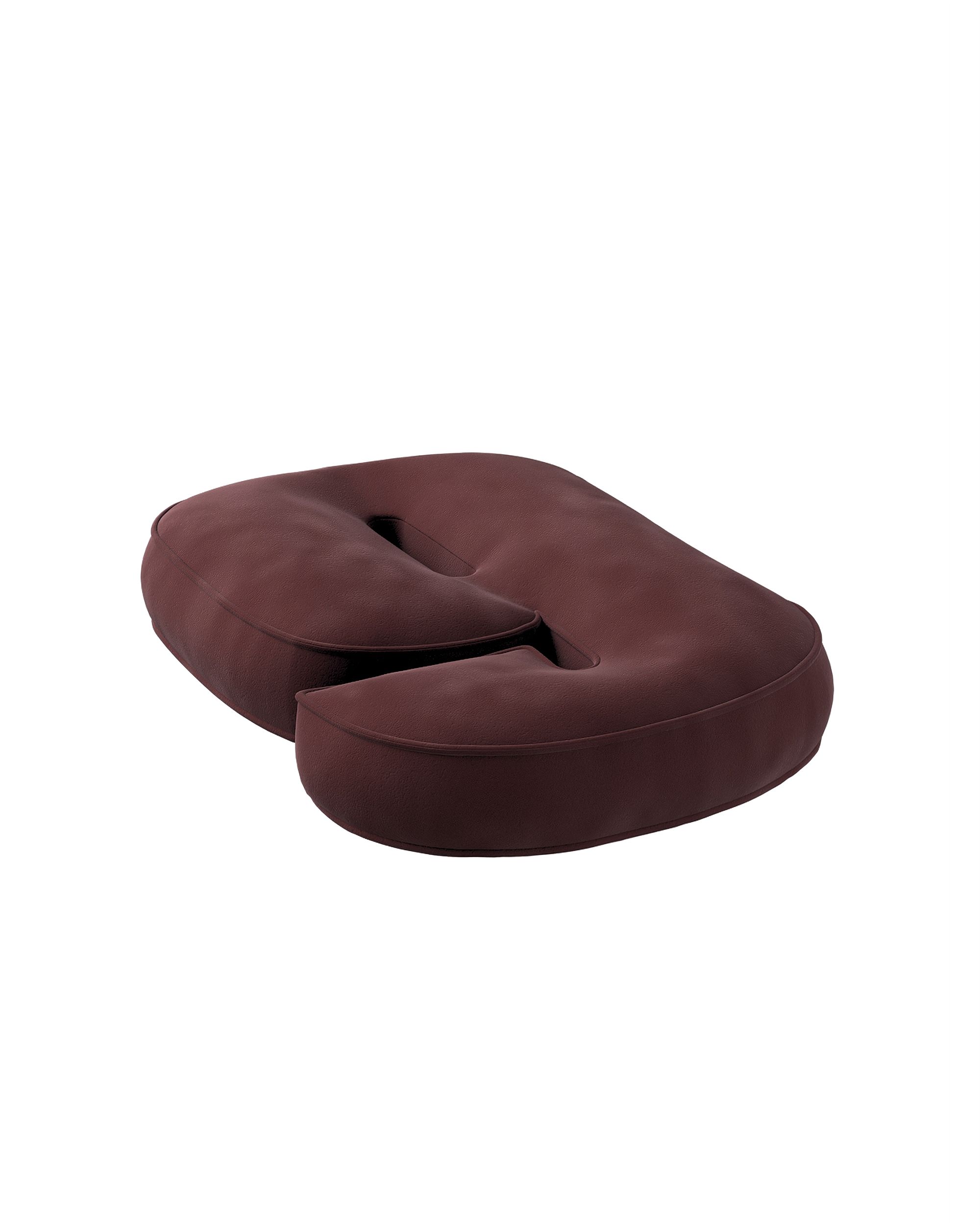 Pagalvėlė - skaičius 6 spalva raudona audinys blizgus, velvetinis/aksominis (hover)