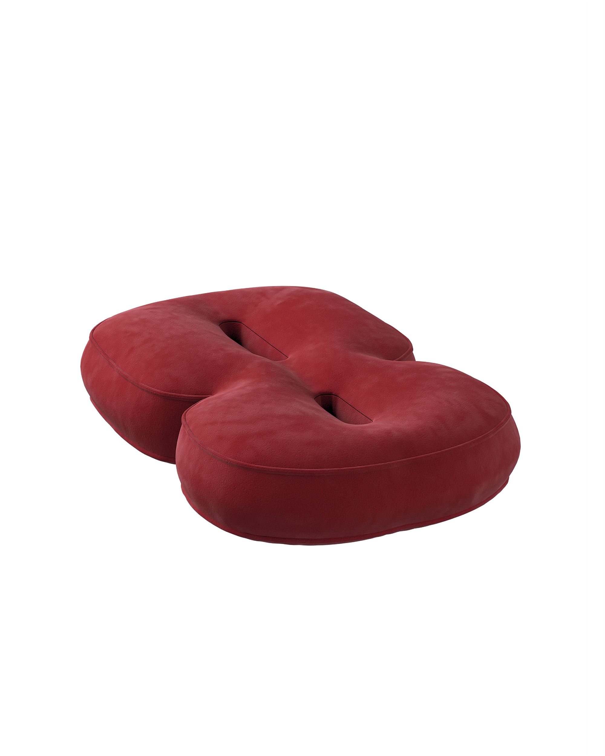 Pagalvėlė - skaičius 8 spalva raudona audinys blizgus, velvetinis/aksominis (hover)