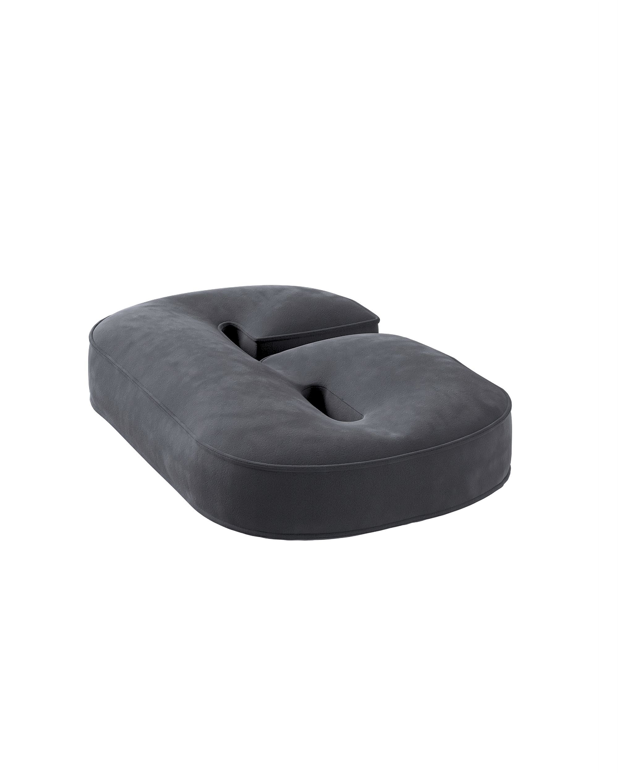 Pagalvėlė - skaičius 9 spalva pilka audinys blizgus, velvetinis/aksominis (hover)