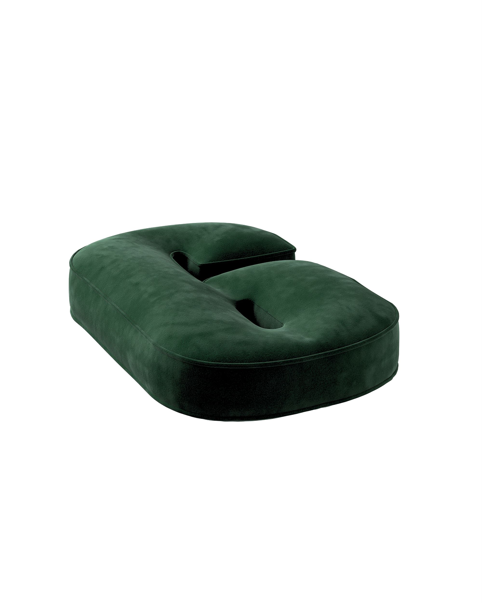 Pagalvėlė - skaičius 9 spalva žalia audinys blizgus, velvetinis/aksominis (hover)