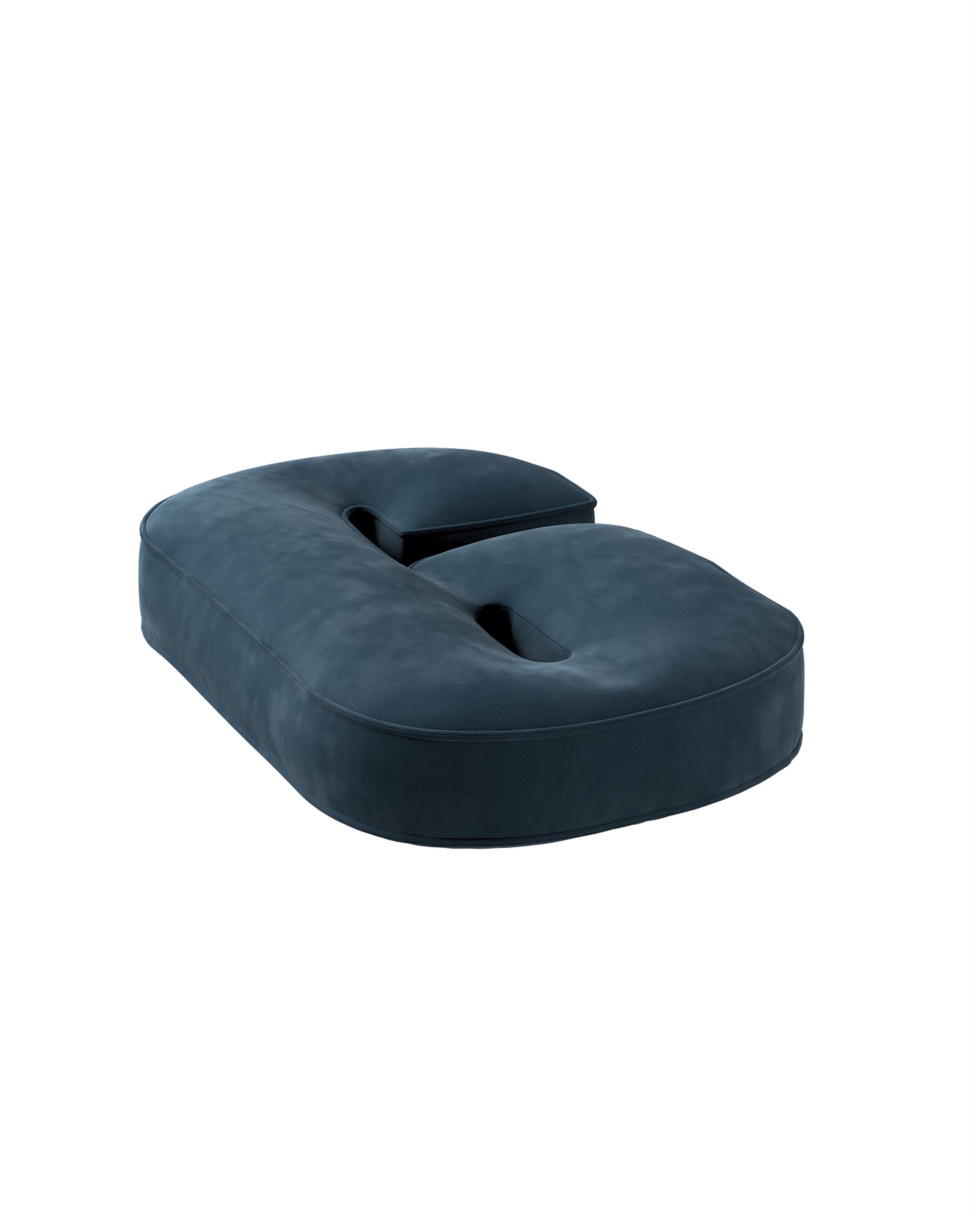 Pagalvėlė - skaičius 9 spalva mėlyna audinys blizgus, velvetinis/aksominis (hover)