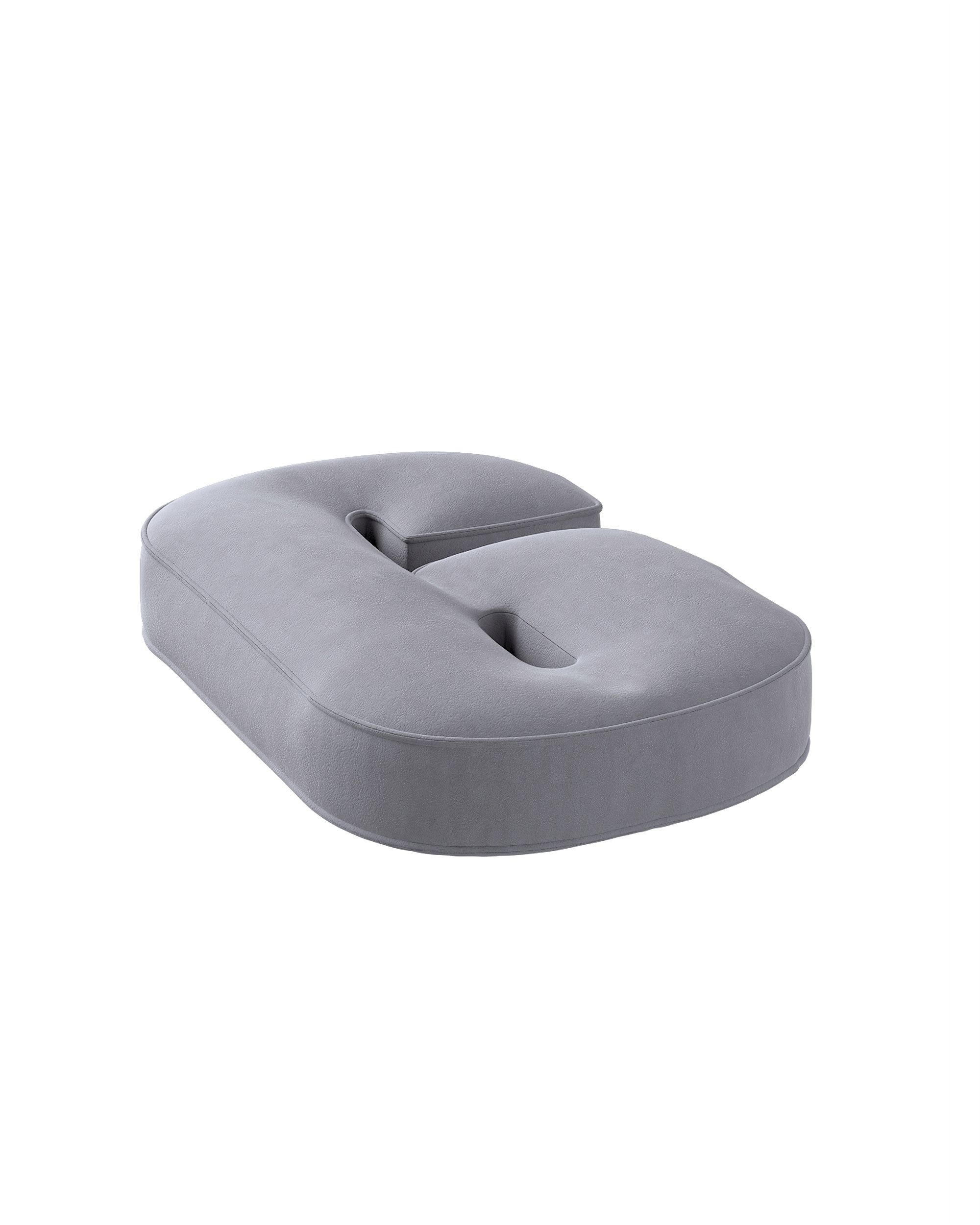 Pagalvėlė - skaičius 9 spalva pilka audinys blizgus, velvetinis/aksominis (hover)