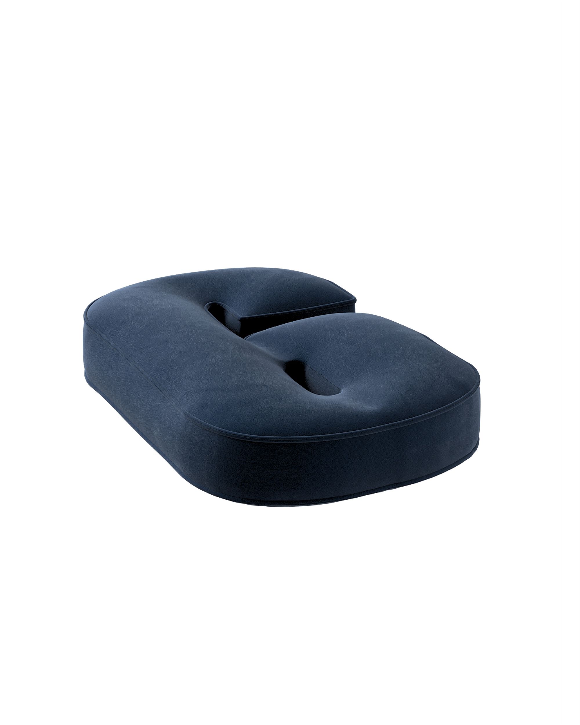 Pagalvėlė - skaičius 9 spalva tamsiai mėlyna audinys blizgus, velvetinis/aksominis (hover)