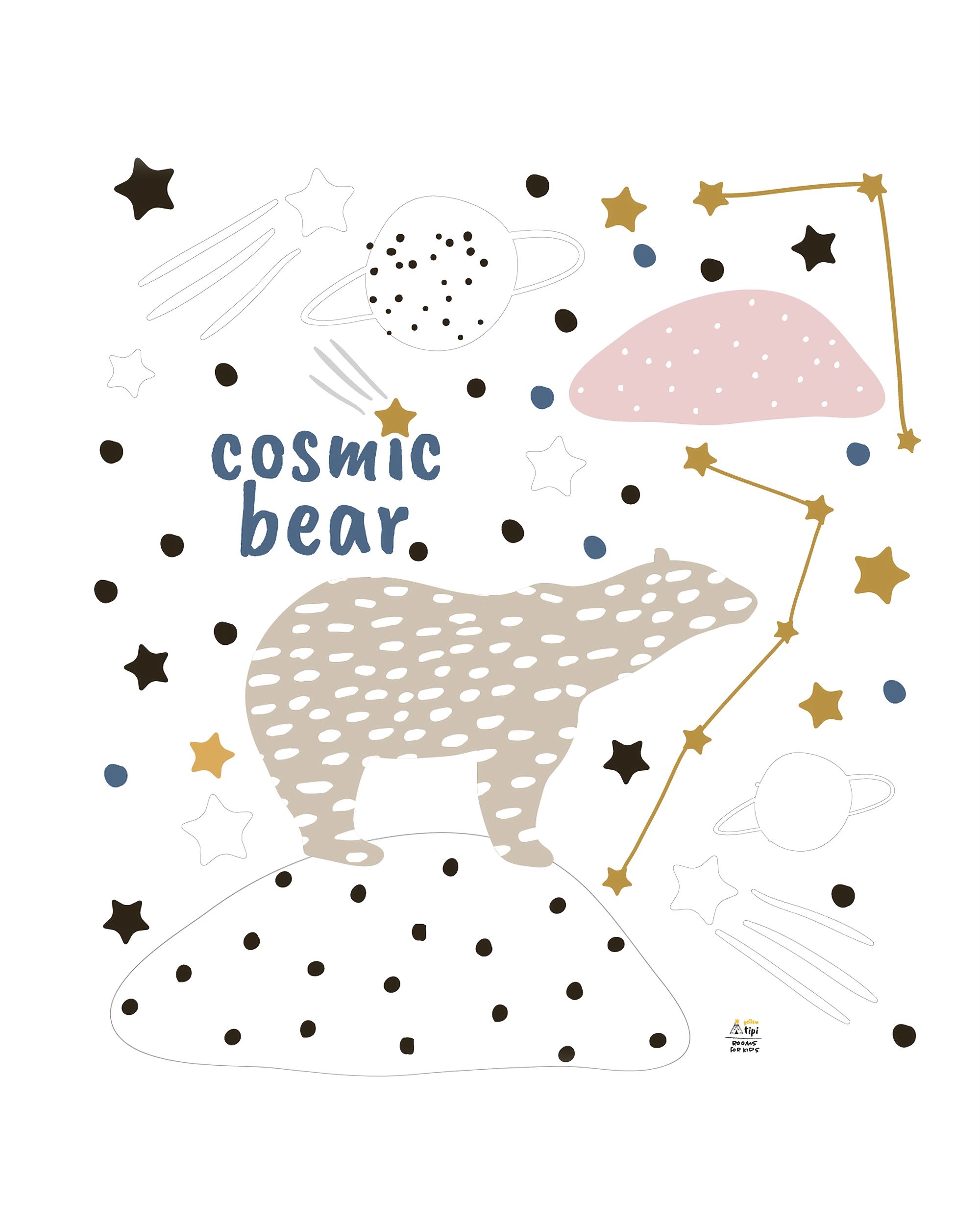 Lipdukų rinkinys Cosmic Bear