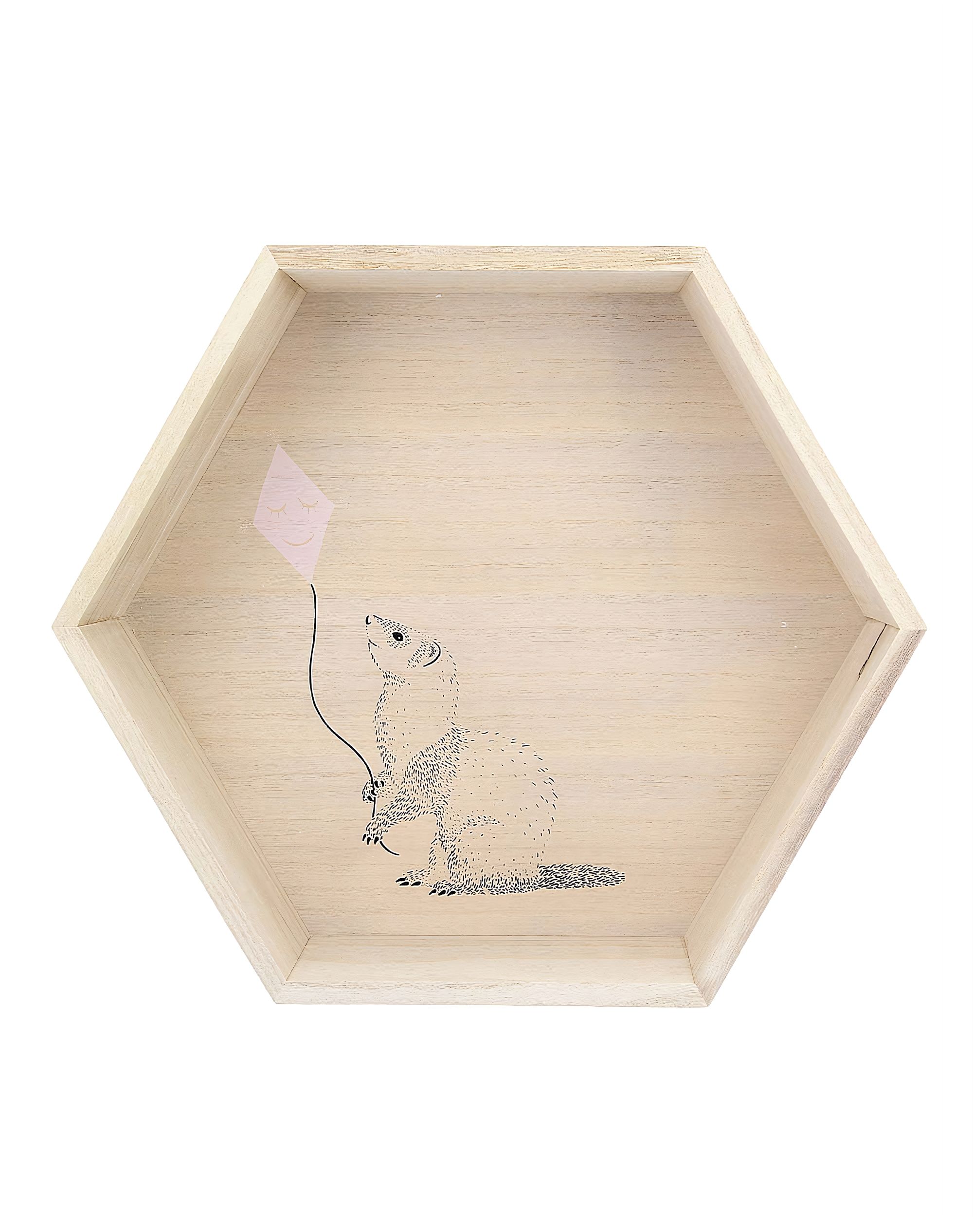 Hexagon pink lentyna 36cm