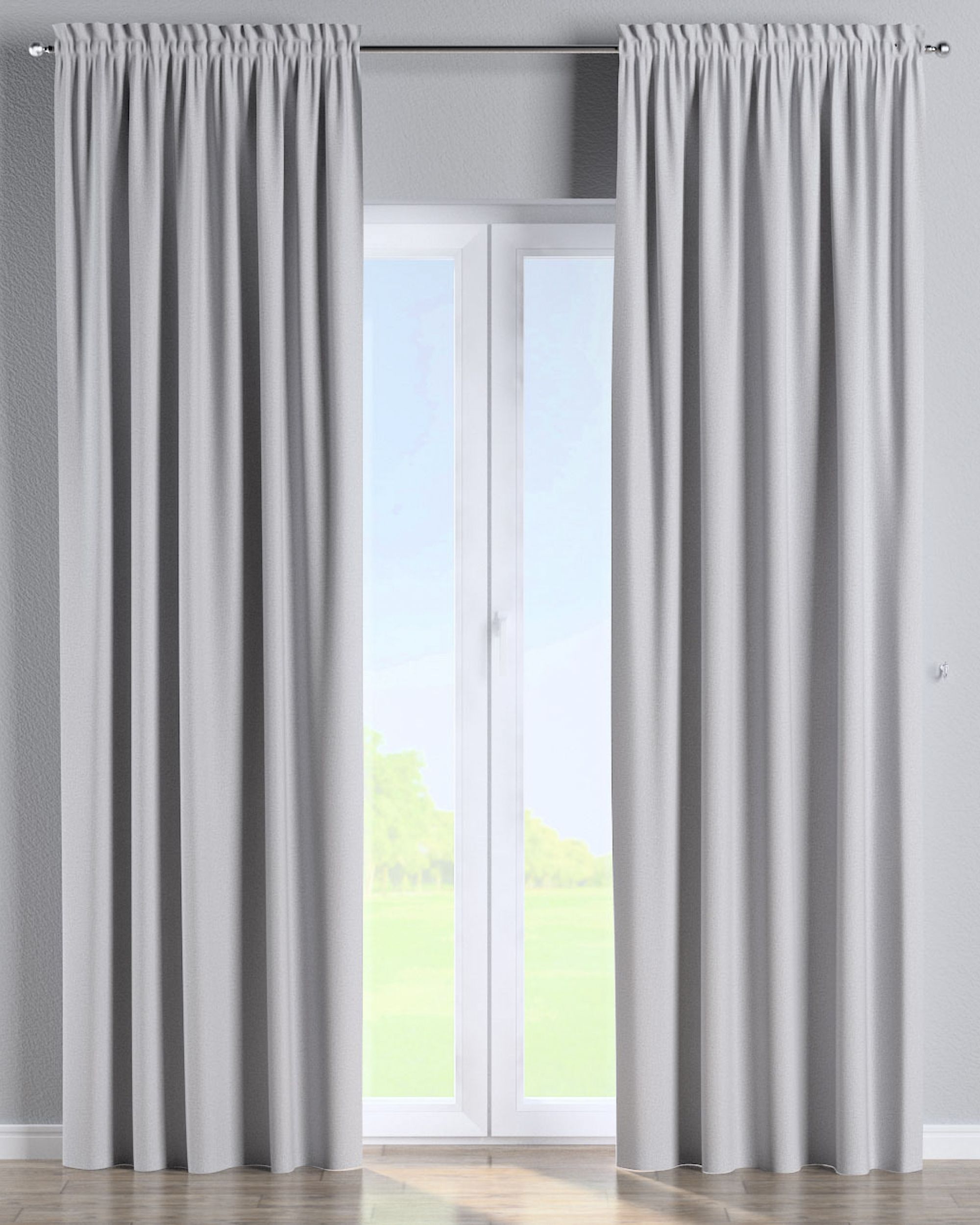 Užuolaidos su karūnėle 1vnt. spalva pilka audinys su struktūra, temdantis